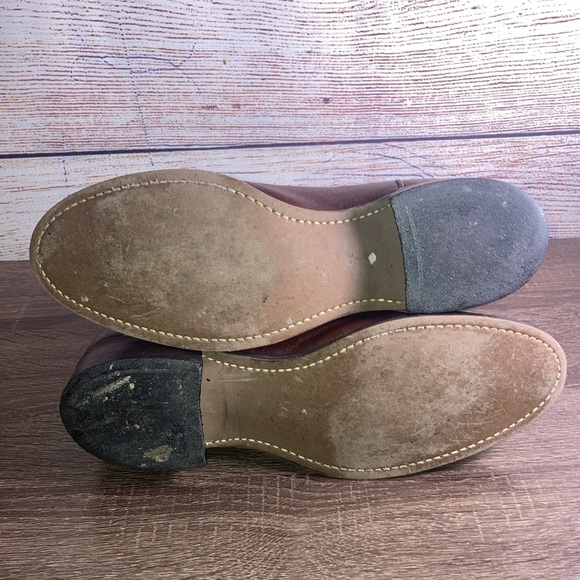 Mens Pre Owned Laredo Burgundy Roper Cowboy Boots Size 7.5D - Picture 9 of 11